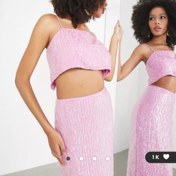 Pink Sparkle Crop Top from ASOS perfect for Eras tour! 💖 - Picture 1 of 2